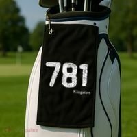 781 Area Code Distressed Kingston Massachusetts Golf Towel thumb 2