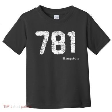 781 Area Code Distressed Kingston Massachusetts Toddler T-Shirt