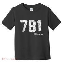 781 Area Code Distressed Kingston Massachusetts Toddler T-Shirt thumb 0