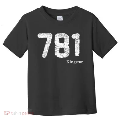 781 Area Code Distressed Kingston Massachusetts Toddler T-Shirt