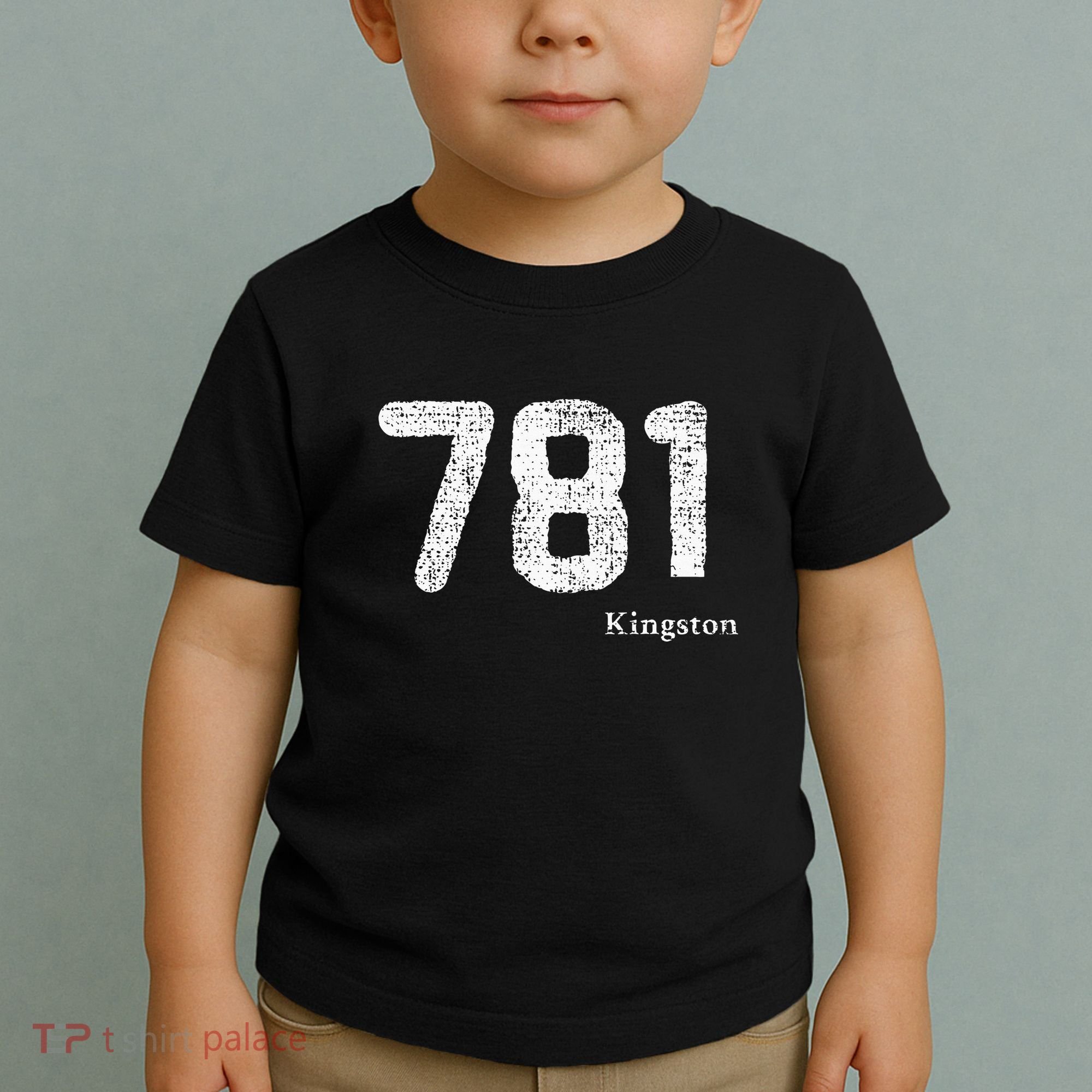 781 Area Code Distressed Kingston Massachusetts Toddler T-Shirt