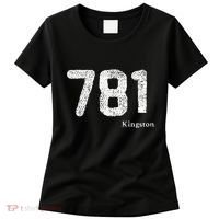 781 Area Code Distressed Kingston Massachusetts Women's T-Shirt thumb 0