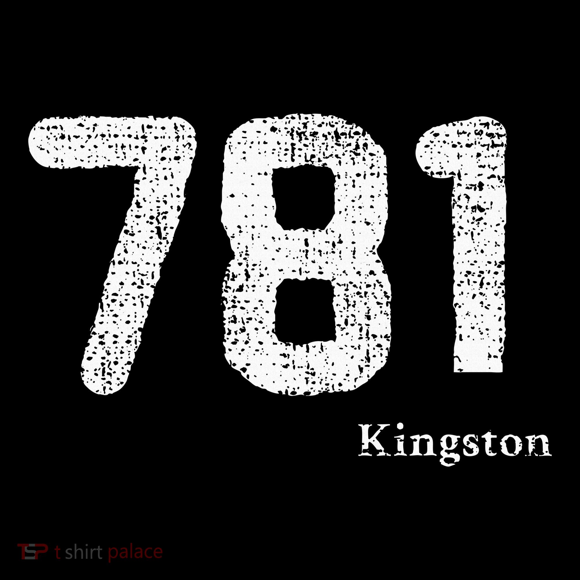 781 Area Code Distressed Kingston Massachusetts Women's T-Shirt