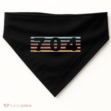 704 Area Code Retro North Carolina Charlotte USA-Made Doggie Bandana