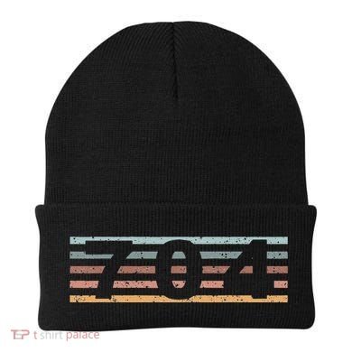 704 Area Code Retro North Carolina Charlotte Beanie