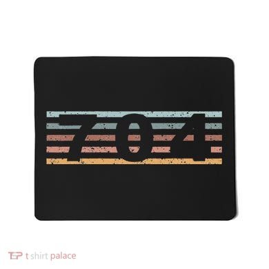 704 Area Code Retro North Carolina Charlotte Mousepad