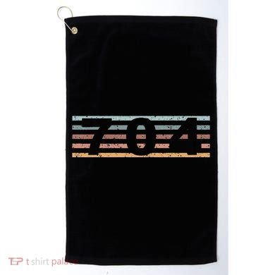 704 Area Code Retro North Carolina Charlotte Golf Towel
