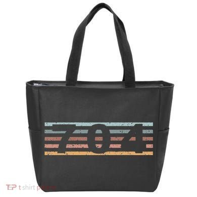 704 Area Code Retro North Carolina Charlotte Tote Bag