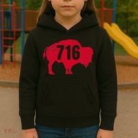 716 Area Code Buffalo New York Bflo Wny Kids Hoodie thumb 3