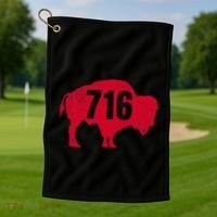716 Area Code Buffalo Golf Towel thumb 1