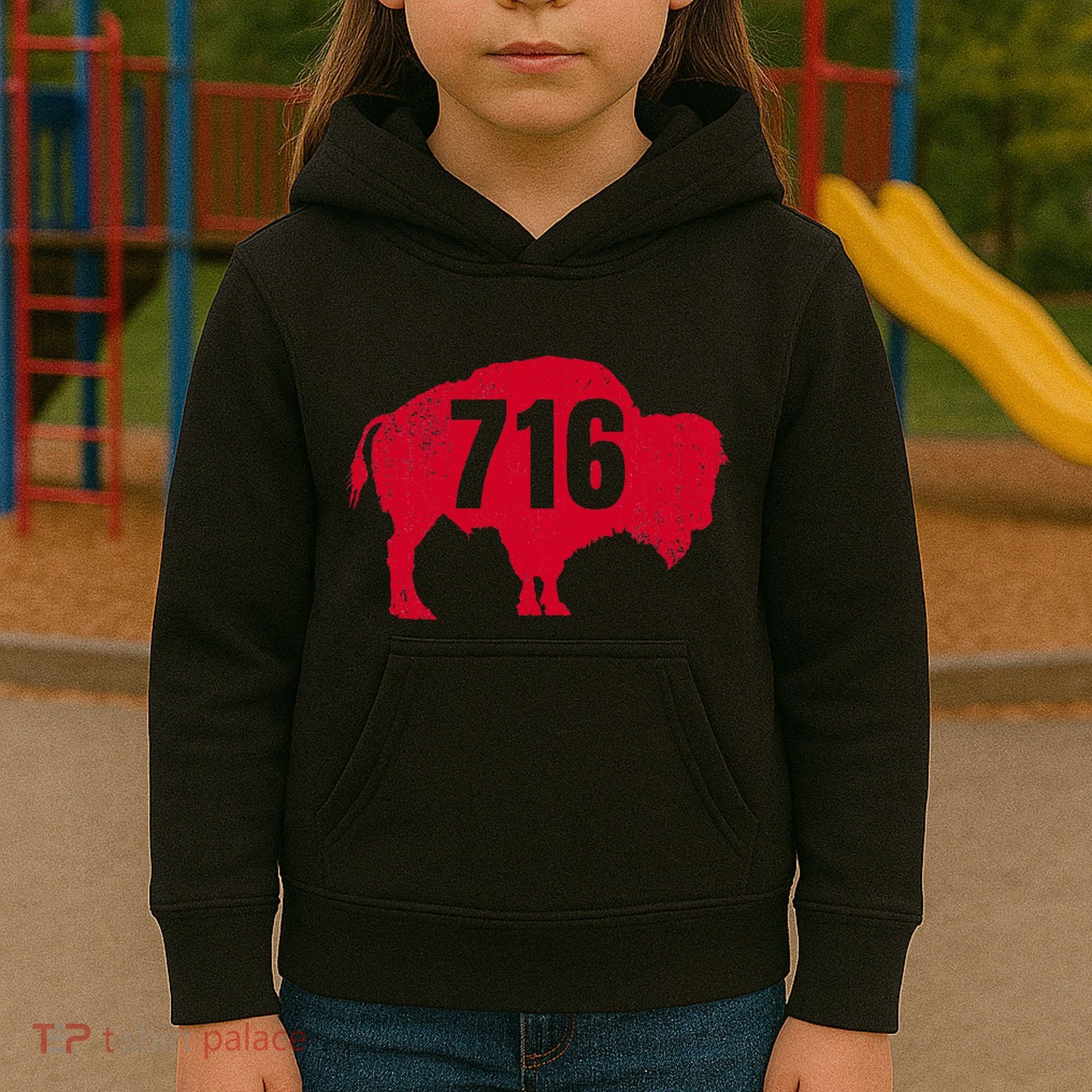 716 Area Code Buffalo Kids Hoodie
