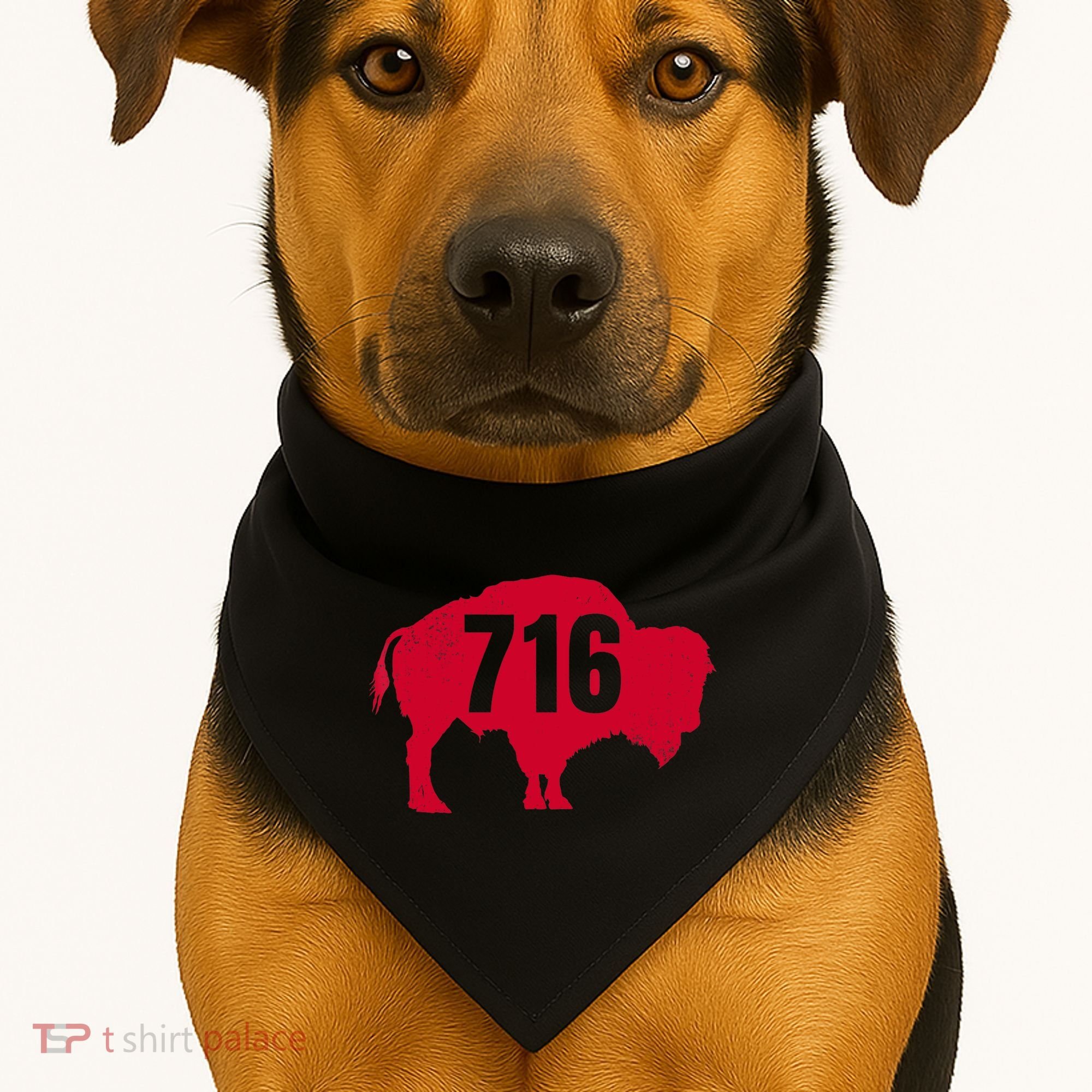 716 Area Code Buffalo New York Bflo Wny Meaningful Gift USA-Made Doggie Bandana