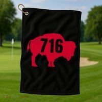 716 Area Code Buffalo New York Bflo Wny Meaningful Gift Golf Towel thumb 1