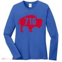 716 Area Code Buffalo New York Bflo Wny Meaningful Gift Women's Long Sleeve Shirt thumb 0