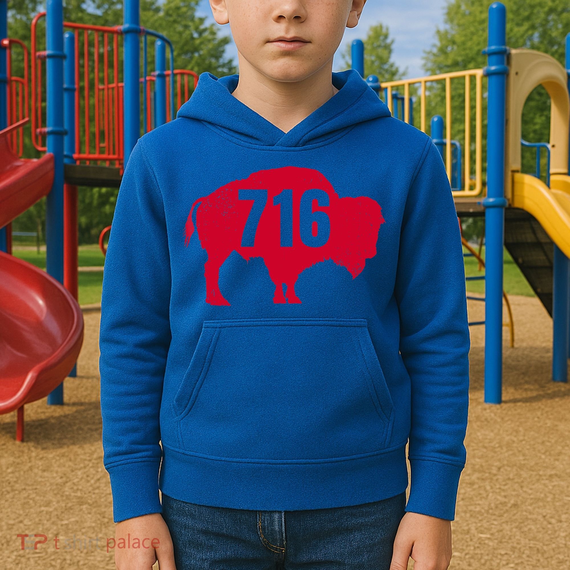716 Area Code Buffalo New York Bflo Wny Meaningful Gift Kids Hoodie