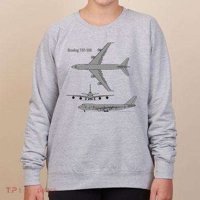 747 Airplane Hand Drawn Graphic Plane Women's Sweatshirt