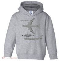 747 Airplane Hand Drawn Graphic Plane Toddler Hoodie thumb 0
