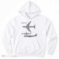 747 Airplane Hand Drawn Graphic Plane Hoodie thumb 0