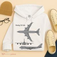 747 Airplane Hand Drawn Graphic Plane Hoodie thumb 4