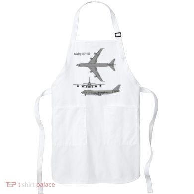 747 Airplane Hand Drawn Graphic Plane Apron