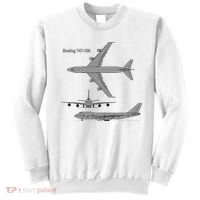 747 Airplane Hand Drawn Graphic Plane Sweatshirt thumb 0