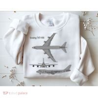 747 Airplane Hand Drawn Graphic Plane Sweatshirt thumb 2