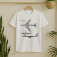 747 Airplane Hand Drawn Graphic Plane T-Shirt thumb 2
