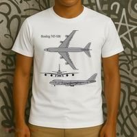 747 Airplane Hand Drawn Graphic Plane T-Shirt thumb 3