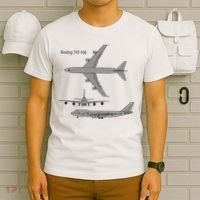 747 Airplane Hand Drawn Graphic Plane T-Shirt thumb 6