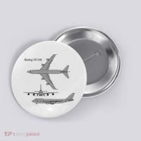 747 Airplane Hand Drawn Graphic Plane Button thumb 0
