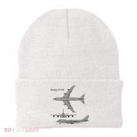 747 Airplane Hand Drawn Graphic Plane Beanie thumb 0