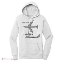 747 Airplane Hand Drawn Graphic Plane Women's Hoodie thumb 0