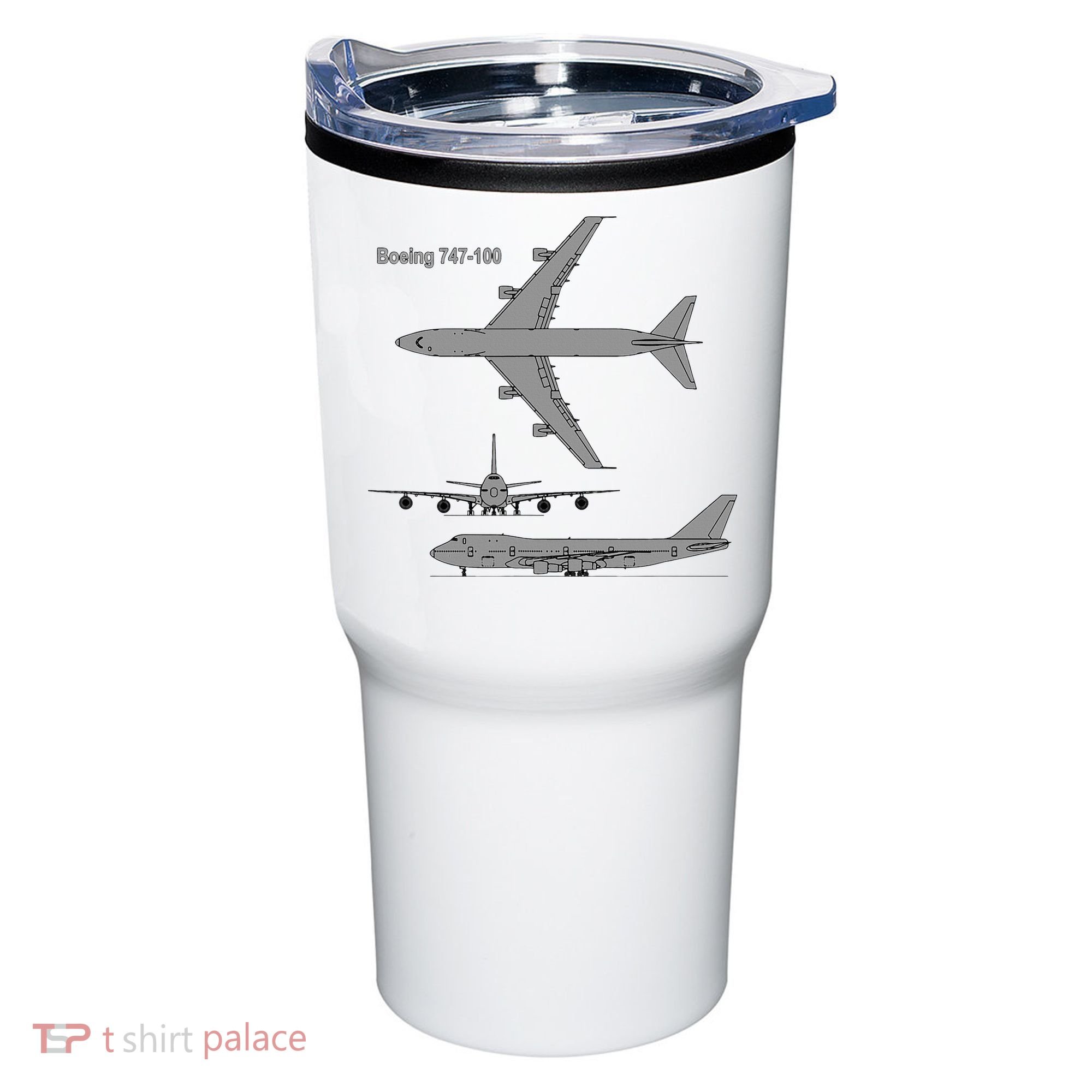 747 Airplane Hand Drawn Graphic Plane Tumbler