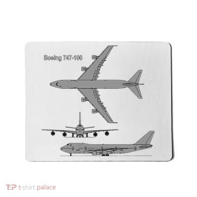 747 Airplane Hand Drawn Graphic Plane Mousepad