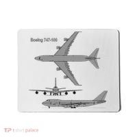 747 Airplane Hand Drawn Graphic Plane Mousepad thumb 0