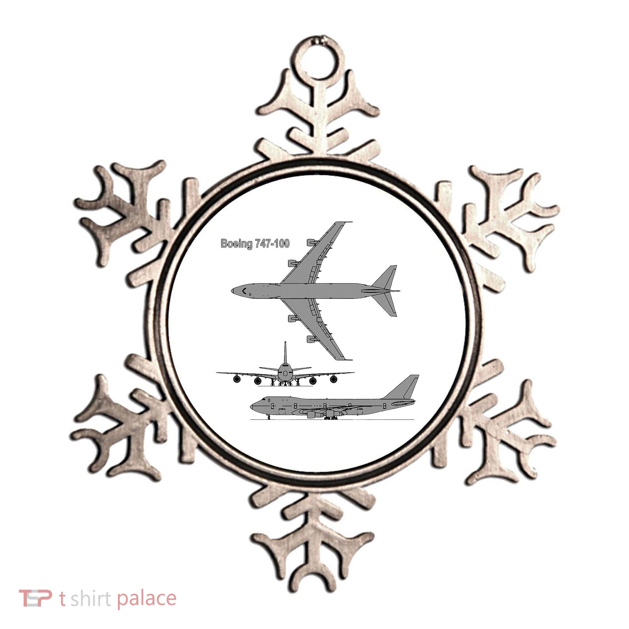 747 Airplane Hand Drawn Graphic Plane Ornament