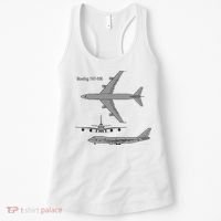 747 Airplane Hand Drawn Graphic Plane Women's Tank Top thumb 0