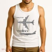 747 Airplane Hand Drawn Graphic Plane Tank Top thumb 3