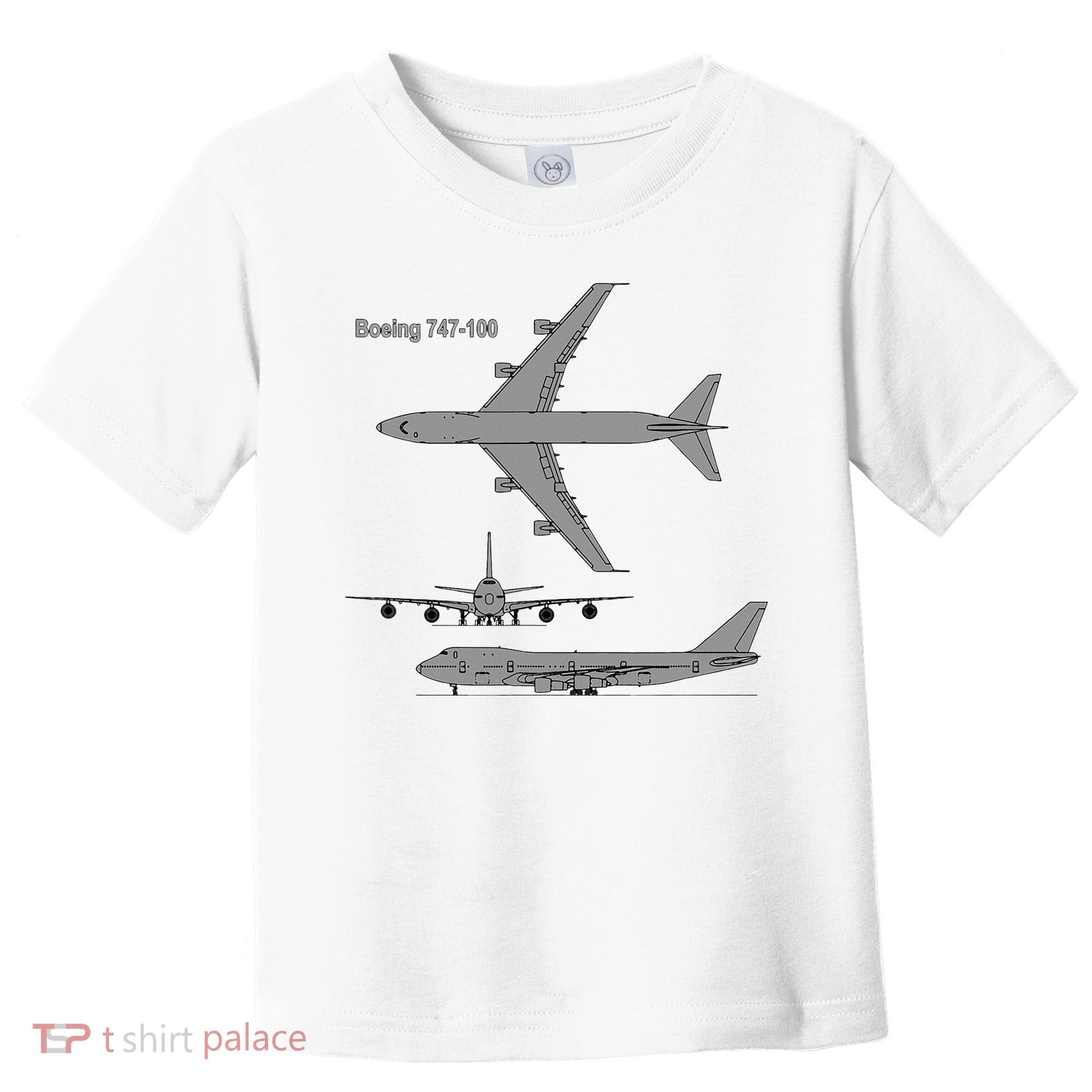 747 Airplane Hand Drawn Graphic Plane Toddler T-Shirt