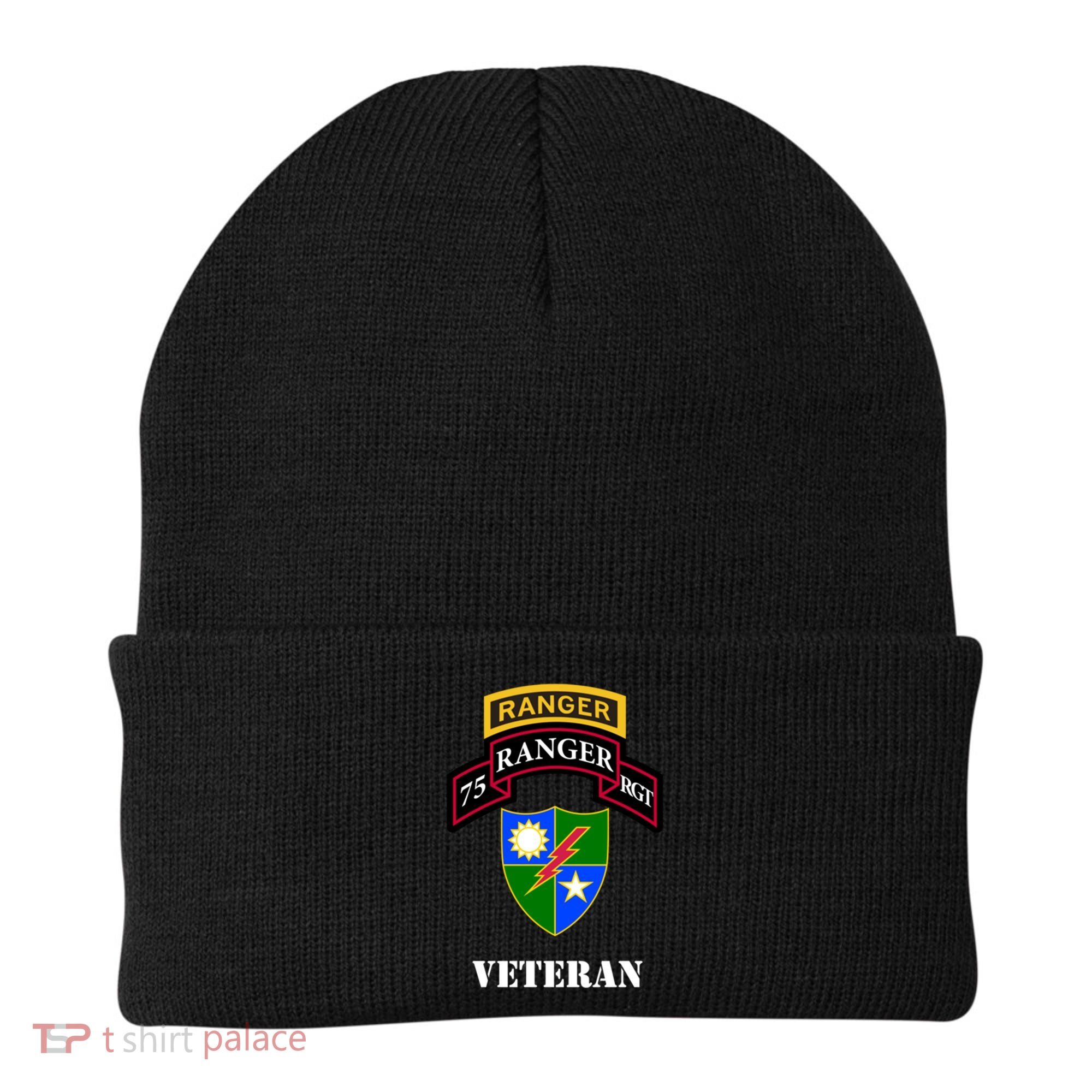75th Army Ranger Gift Veteran White Gift Beanie