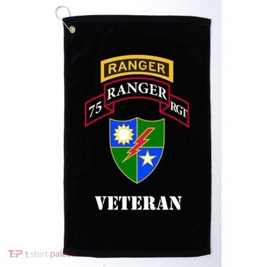 75th Army Ranger Gift Veteran White Gift Golf Towel