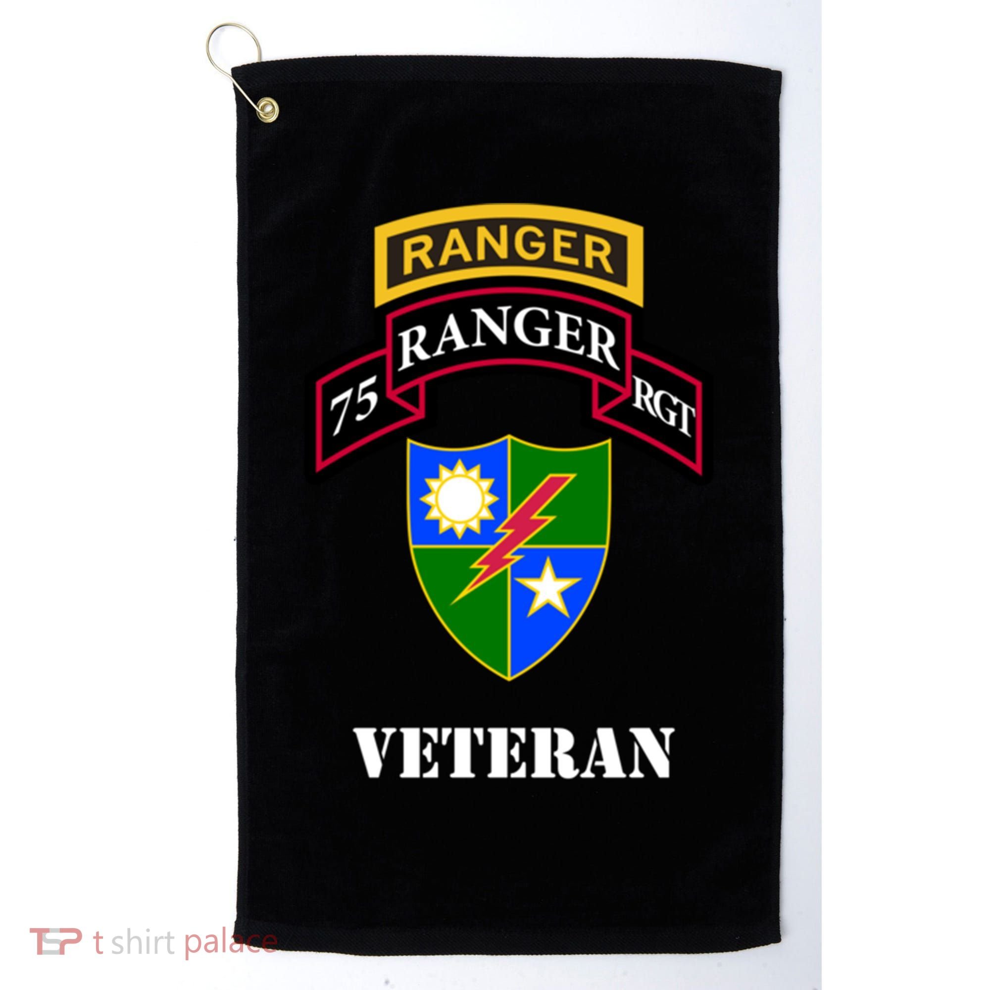 75th Army Ranger Gift Veteran White Gift Golf Towel