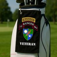 75th Army Ranger Gift Veteran White Gift Golf Towel thumb 2