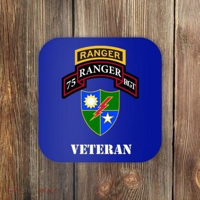 75th Army Ranger Gift Veteran White Gift Coaster