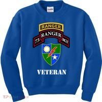 75th Army Ranger Gift Veteran White Gift Kids Sweatshirt thumb 0