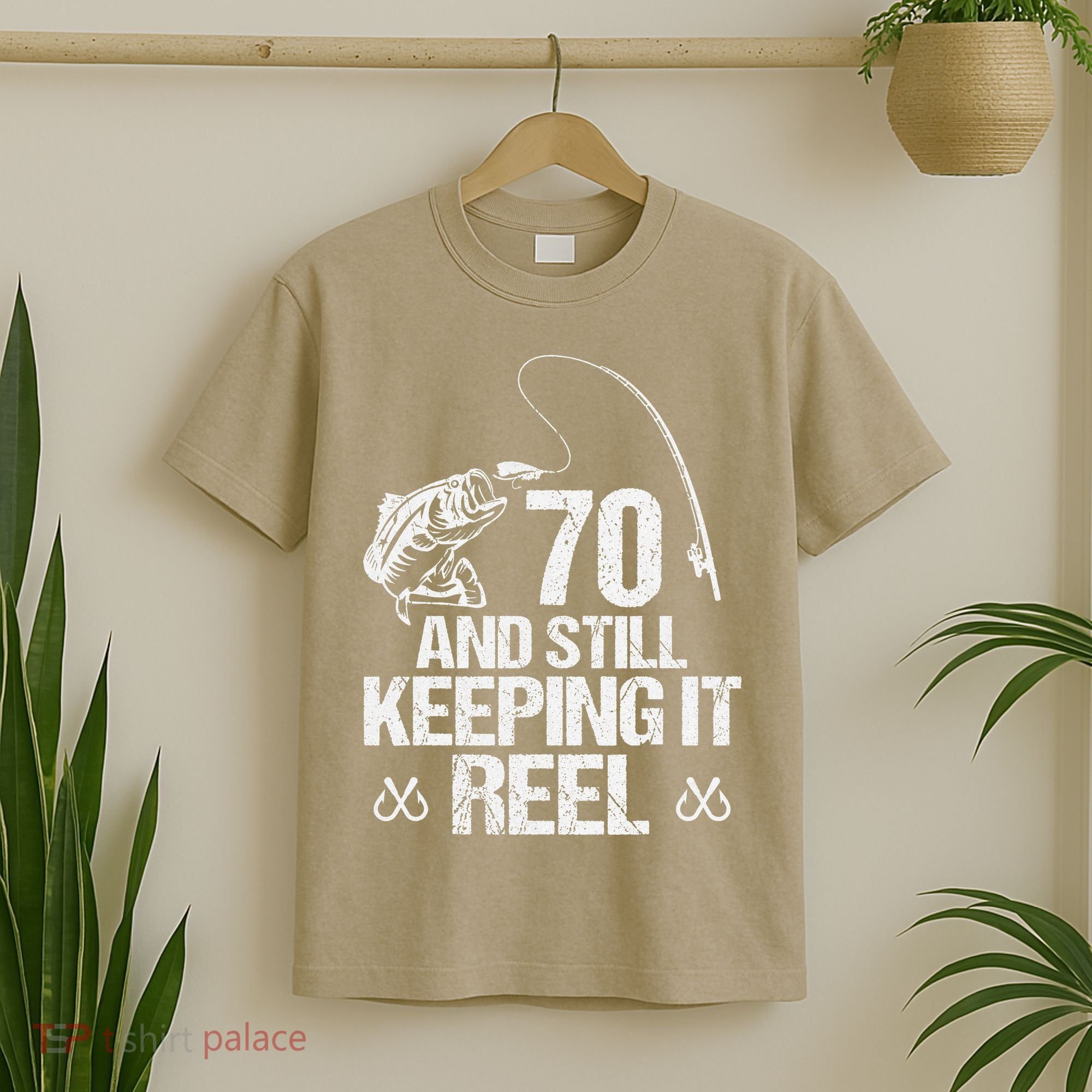 70 And Still Keeping It Reel Fishing 70th Birthday Gifts T-Shirt
