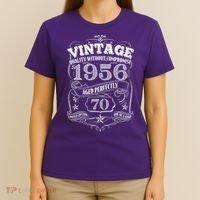 70th Birthday 1956 Vintage Quality Without Compromise  T-Shirt thumb 4