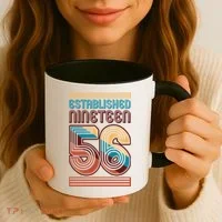 70th Birthday 1956 Established Nineteen 56 Coffee Mug thumb 3