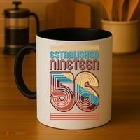 70th Birthday 1956 Established Nineteen 56 Coffee Mug thumb 4