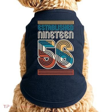 70th Birthday 1956 Established Nineteen 56 Doggie Tank
